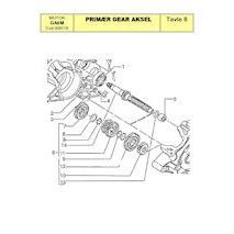 GA6M - Primær gear aksel